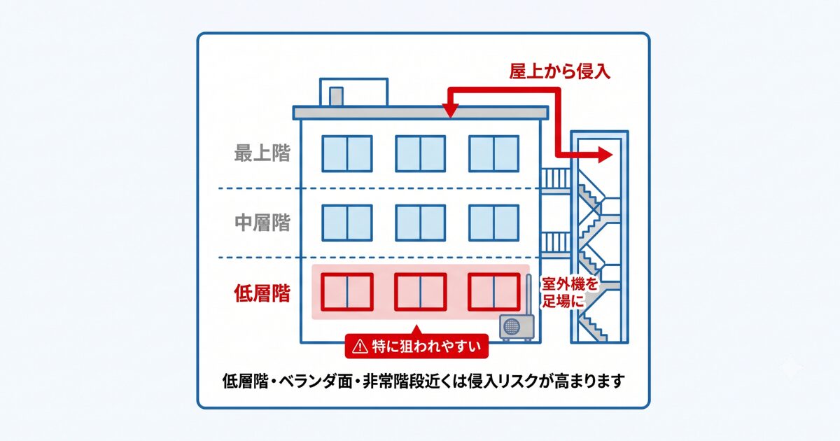 集合住宅が多いエリアの注意点 マンションでも油断はしてはいけない